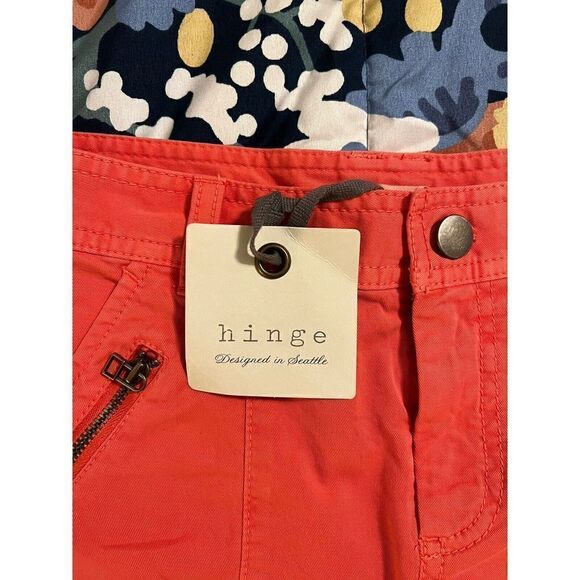 Hinge Women’s Coral Spice Shorts Size 6 NWT Nordstrom‎ - Picture 4 of 6